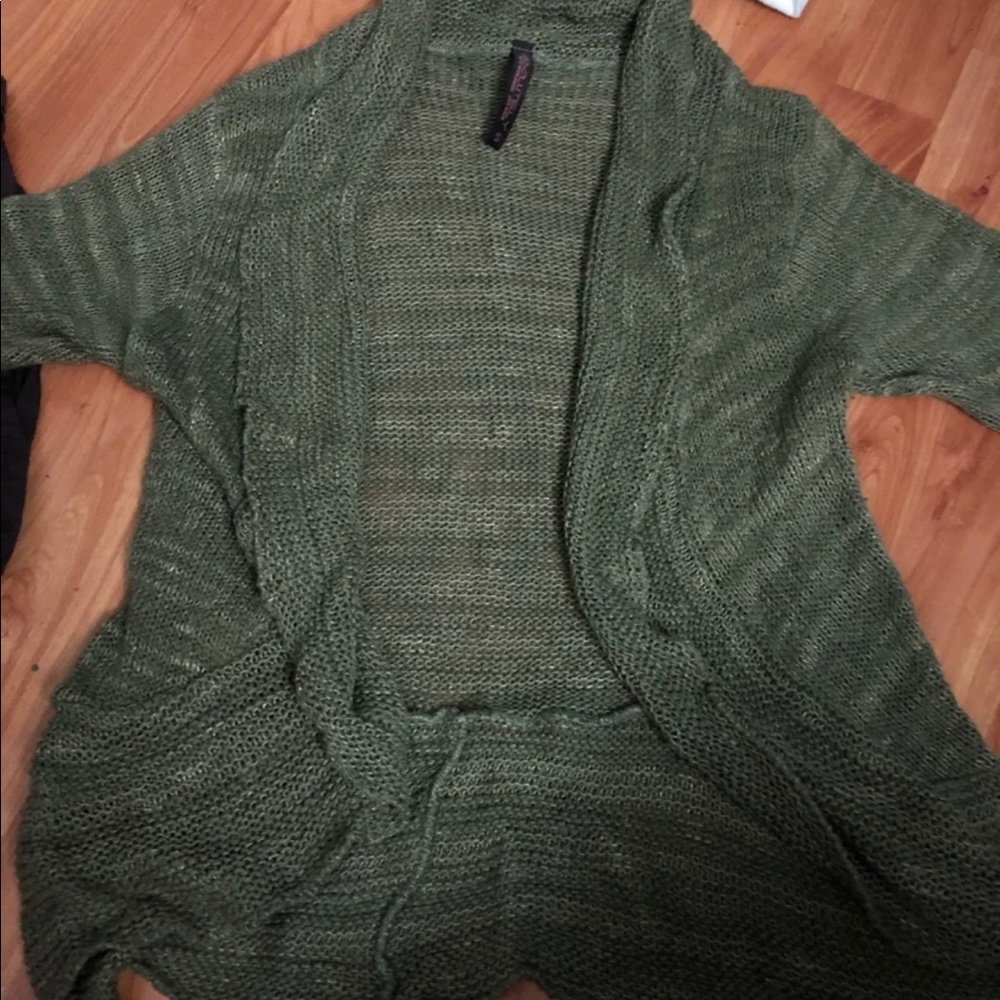 Olive green cardigan